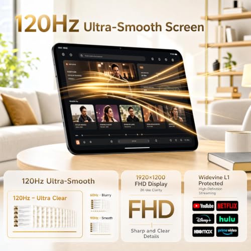 TECLAST Tablet 13.4 Zoll 120Hz Display Gaming Tablets mit SIM Card Slot, Android 16, 26GB RAM+128GB ROM(4TB TF), Widevine L1, 4G LTE, WLAN… – Ansicht 3