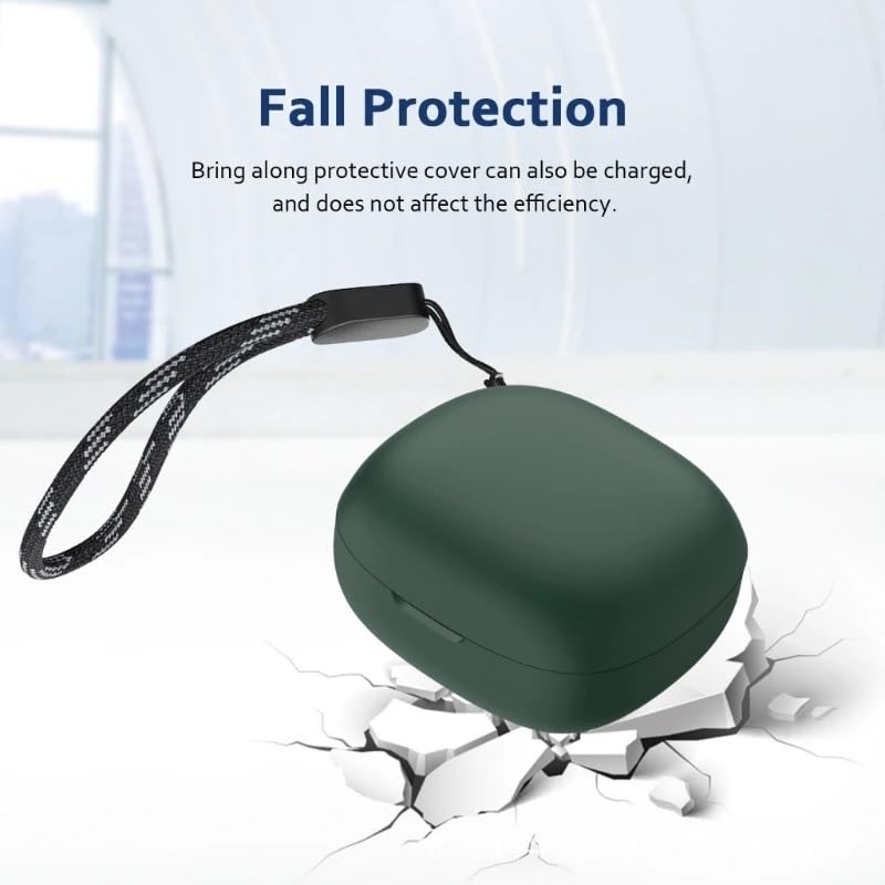 Image of ColorCase Front & Back Full Protection Silicon Case Cover for Anker Soundcore R50i - (Green) (Airpods Not Included)