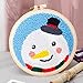 Wysokiej jakości Snowman Punch Needle Zestaw startowy dla początkujących kreskówek Dywanina Początkujący Zestaw, z piórem do haftowania i 8 '' Hoop - Series Boże Narodzenie