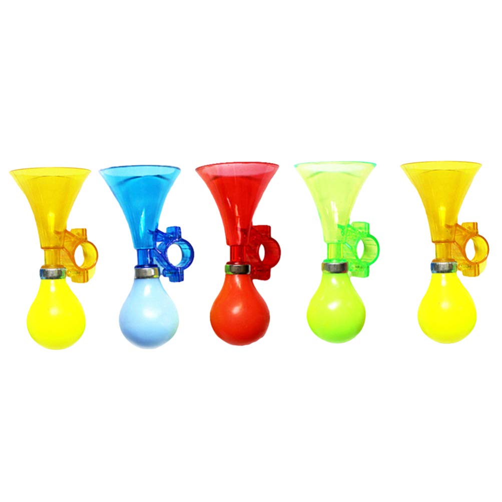 BESPORTBLE Bike Horn Loud Cute Creative Trumpet Handlebar Alarm Ring Cycling Bell Mountain Bike Road Bike Ring Horn Party Noise Maker for Boys and Girls 5pcs (Random Color)