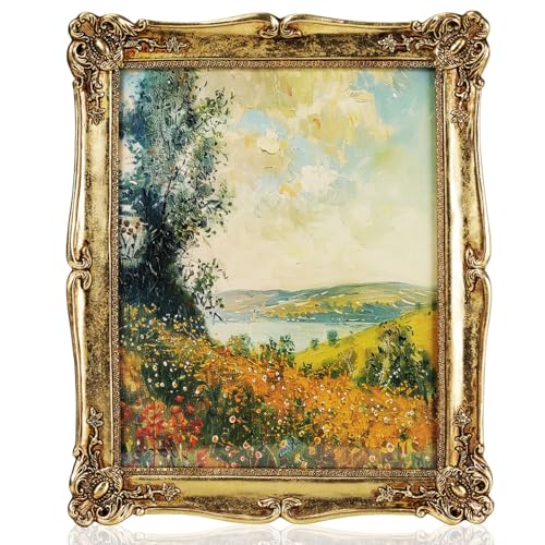 Fiwochic Vintage Picture Frames 11x14 Inch Gold Rectangle Antique Ornate