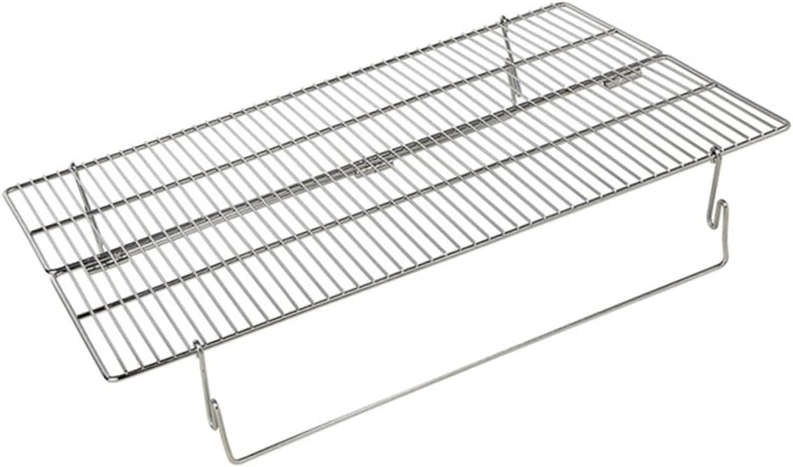 BESPORTBLE Camping Grill Grate Large Stainless Steel Bbq Rack for Outdoor Barbecue Lightweight and Portable Folding Design for Fishing Camping and Picnics