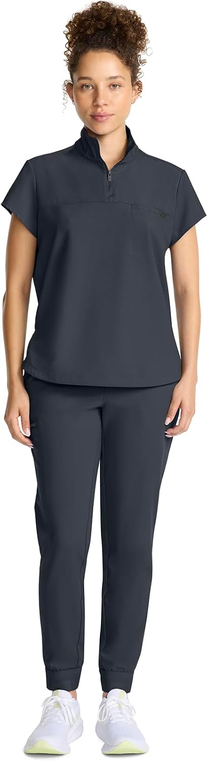 Healing Hands Scrubs for Women Scrub Top with Zip Stand Collar 360° Stretch HH752