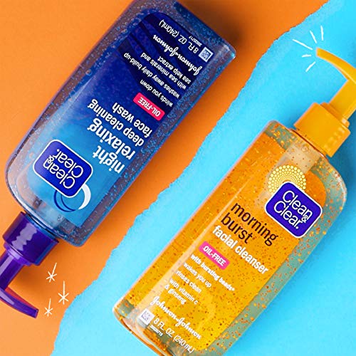 Clean & Clear Morning Burst Oil-Free Facial Cleanser With Brightening Vitamin C, Ginseng, And Gentle Daily Brightening Face Wash For All Skin Types, Hypoallergenic, 8 Fl. Oz #TOP5