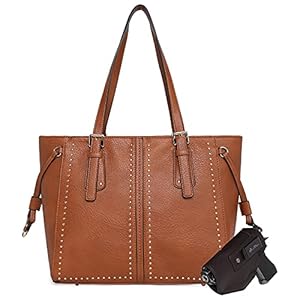 Montana-West-Tote-Bags-Large-Leather-Purses-and-Handbags-for-Women-Top-Handle-Shoulder-Satchel-Hobo-Bags Montana West Large Leather Tote Bags for Women Cute Concealed Carry Shoulder Bags Handbags with Gun Holster MWC-H1002BR