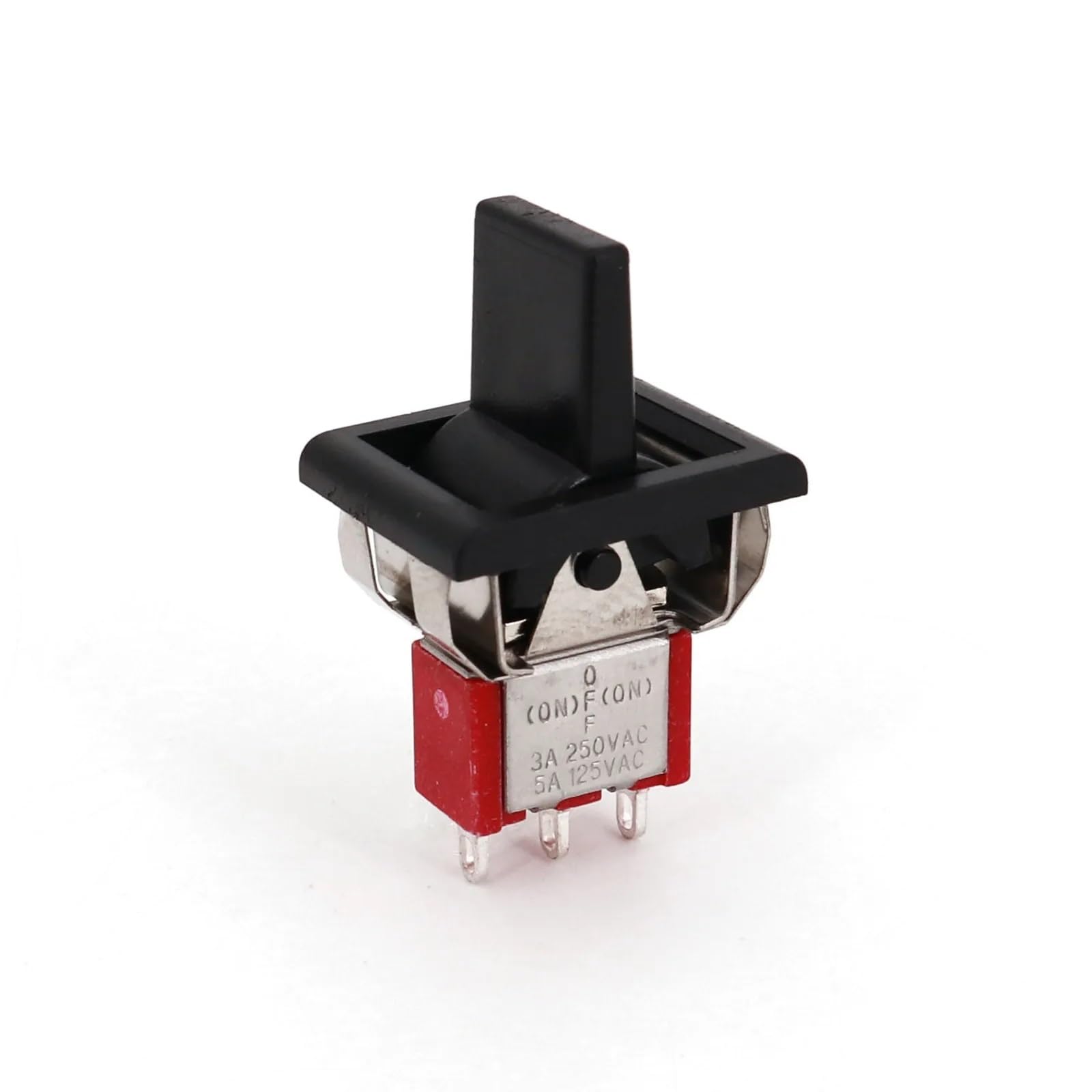 5 Stücke SH T80-R Serie R8016A-P14 3Pin Momentary MOM-OFF-MOM Selbstrückkehr SPDT Mini Wippschalter und Paddelschalter(5Pcs Black)