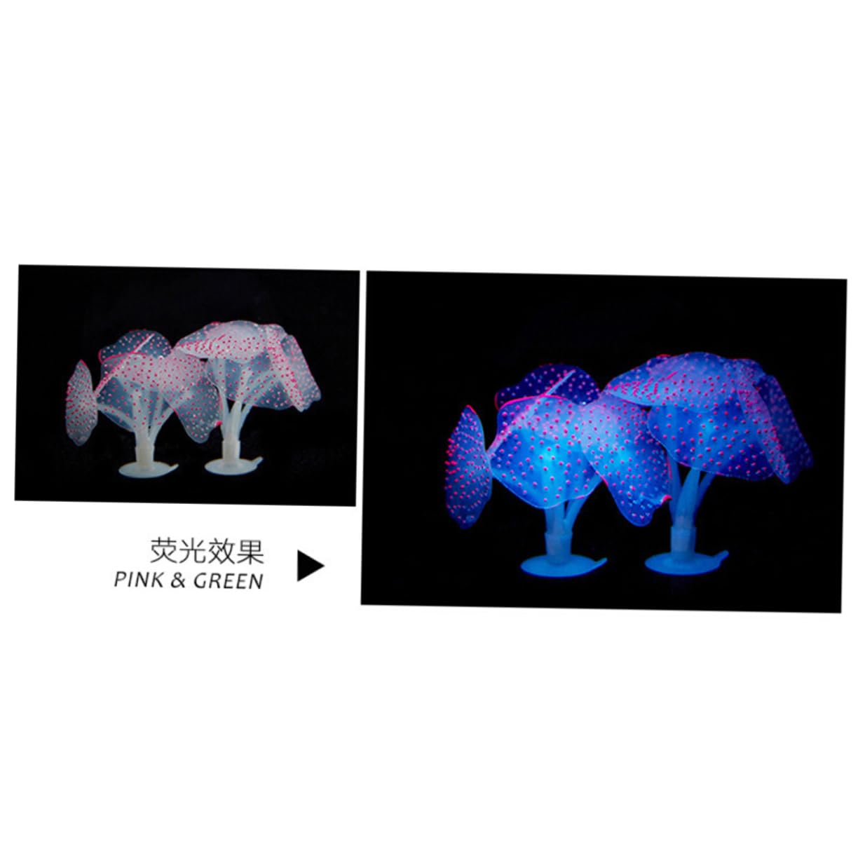Toddmomy Décorations De D'Aquarium 2 Pièces Décorations D'Aquarium Scintillantes Ventouse Rose Fluorescente