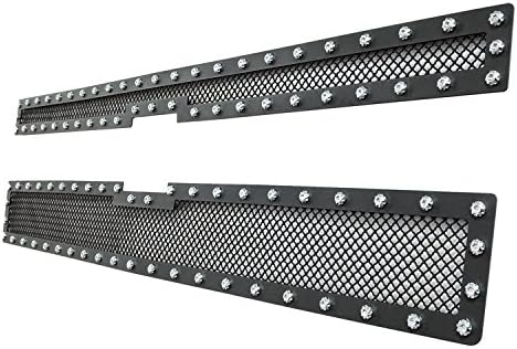 Paramount Restyling 46-0757 Black Stainless Steel Wire Mesh Cutout Grille, 2 Piece (Chevrolet Silverado 1500 Evolution)