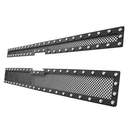 Paramount Restyling 46-0757 Black Stainless Steel Wire Mesh Cutout Grille, 2 Piece (Chevrolet Silverado 1500 Evolution) #TOP6