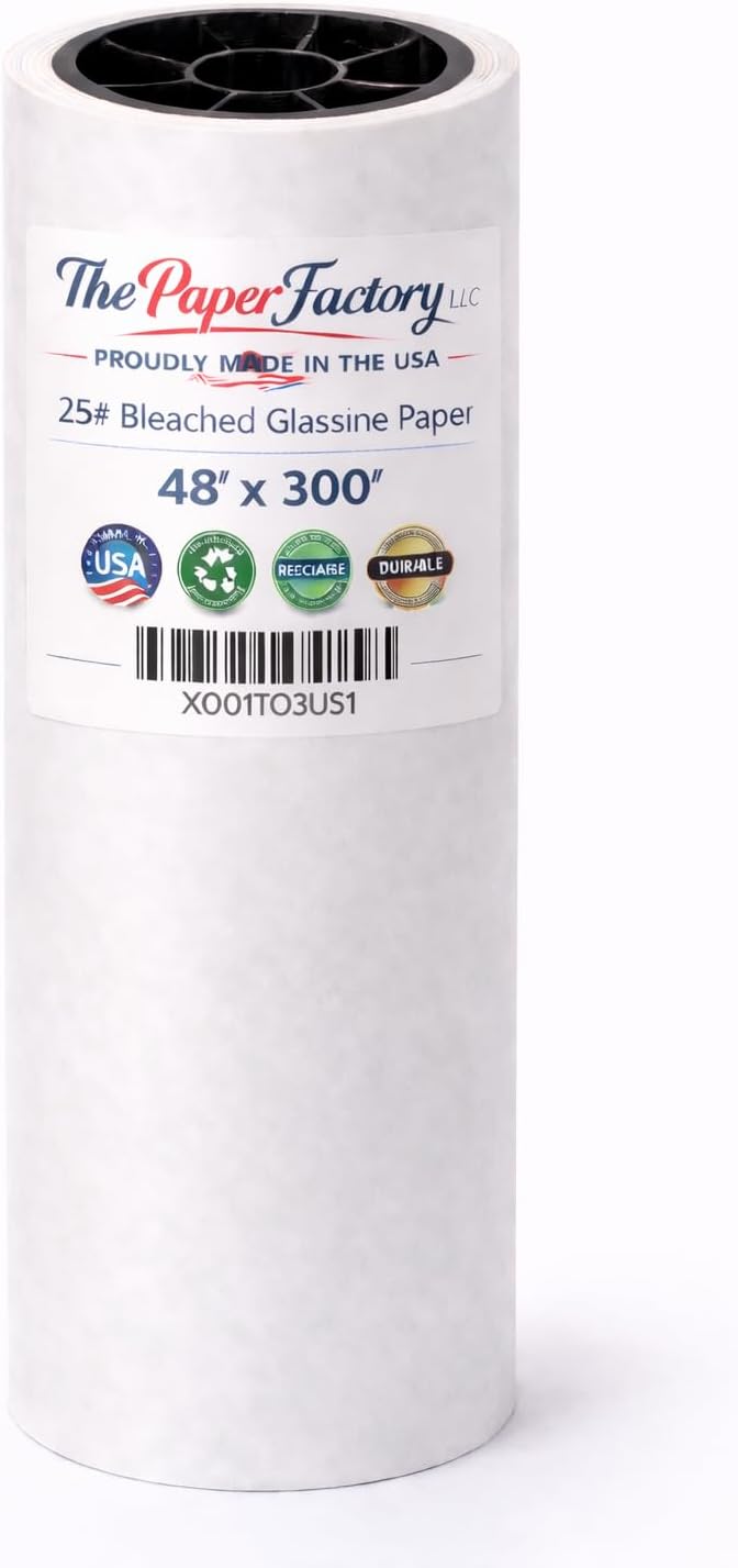 48" x 300' Glassine Paper Rolls