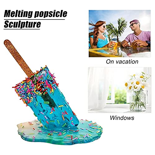 Figura decorativa paleta derretida de resina miniatura 5