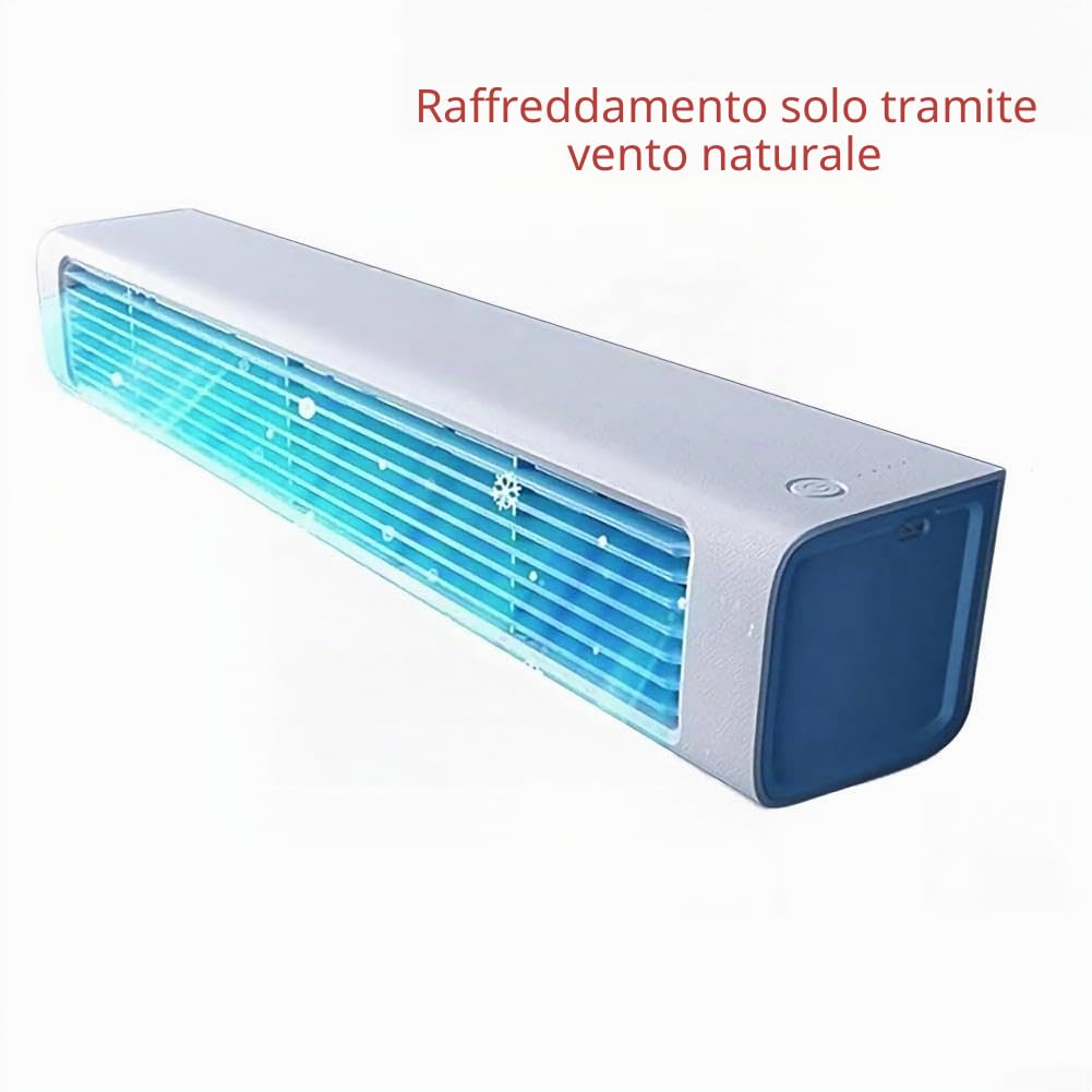 Lecreatekit Condizionatore d'aria portatile da parete con installazione wireless, senza bisogno di fori, adatto per casa e ufficio, risparmio energetico e telecomando (B)