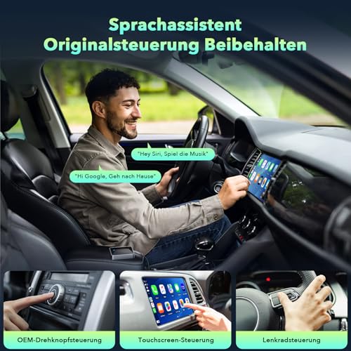 Lamto Trådlös Adapter för CarPlay & Android Auto - Plug & Play