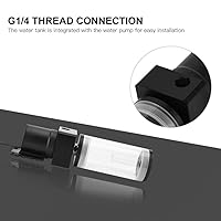 Vista 4 de Depósito de bomba de refrigeración por agua de CPU de 19 W 12 V, combo de bricolaje, 800 LH, puerto de rosca G de 14 pulgadas, sistema