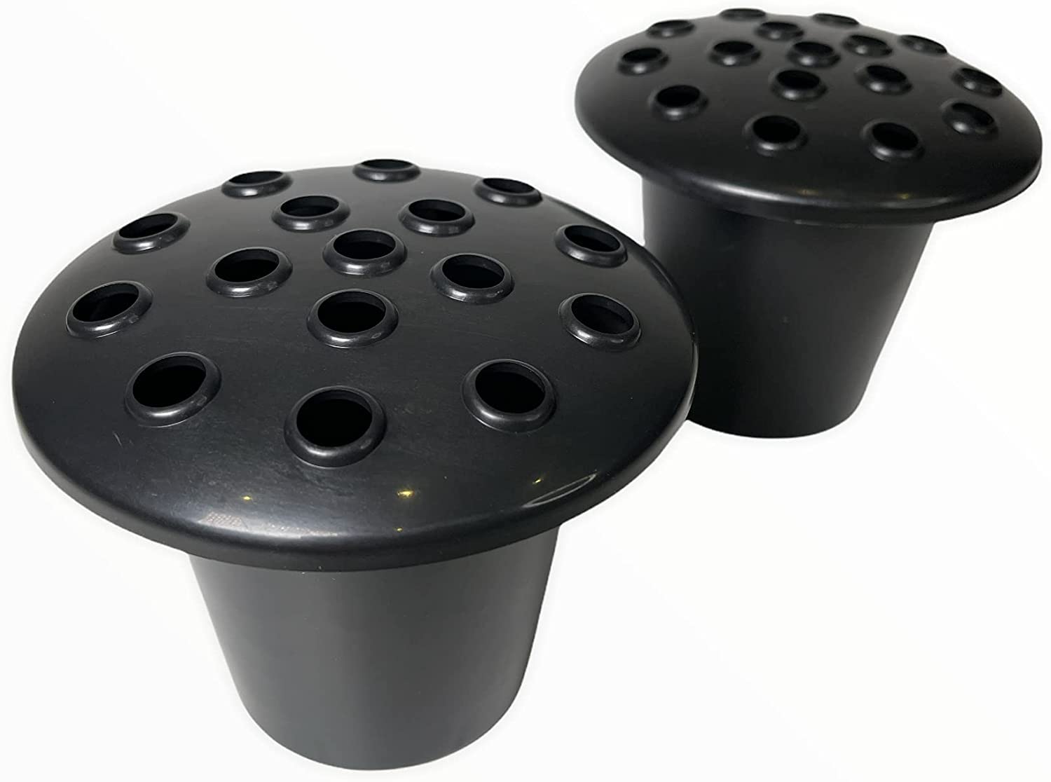 Memorial Grave Vase Inserts (Set of 2), Sturdy Grave Flower Pots, Graveside Flower Holders for Cemetery