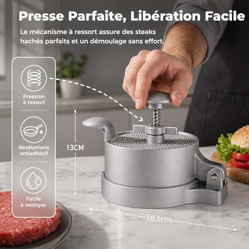 Presse à hamburger pour façonner un steak haché régulier