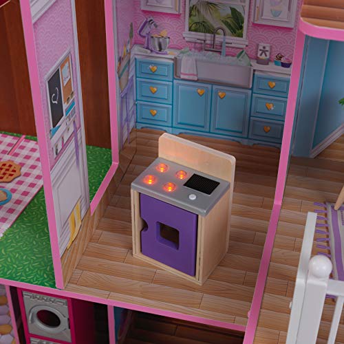 KidKraft 10108 Treehouse Retreat Mansion Puppenhaus aus Holz mit Möbeln und Zubehör für 30 cm große Puppen, Mehrfarbig – Bild 7