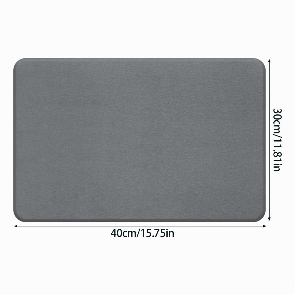 Felpudo de secado rápido higiénico de diatomita para ducha, cocina, suelo, alfombra pequeña, 40 x 30 cm