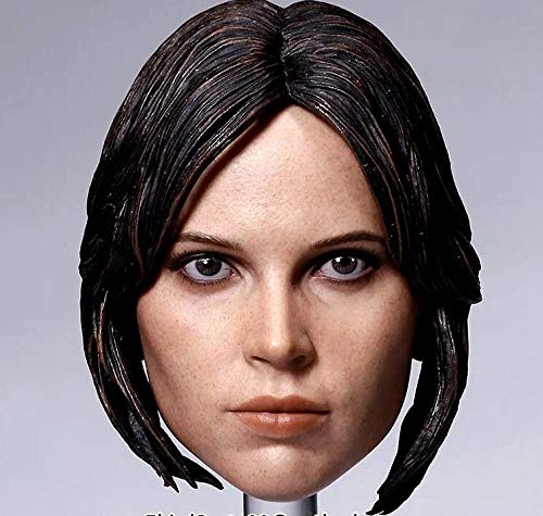 VUSLB 1/6 escala femenina figura cabeza esculpida, hermosa cabeza de muñeca de niña para figura de acción de 12 pulgadas //JIAOUDOLL HS006 (B)