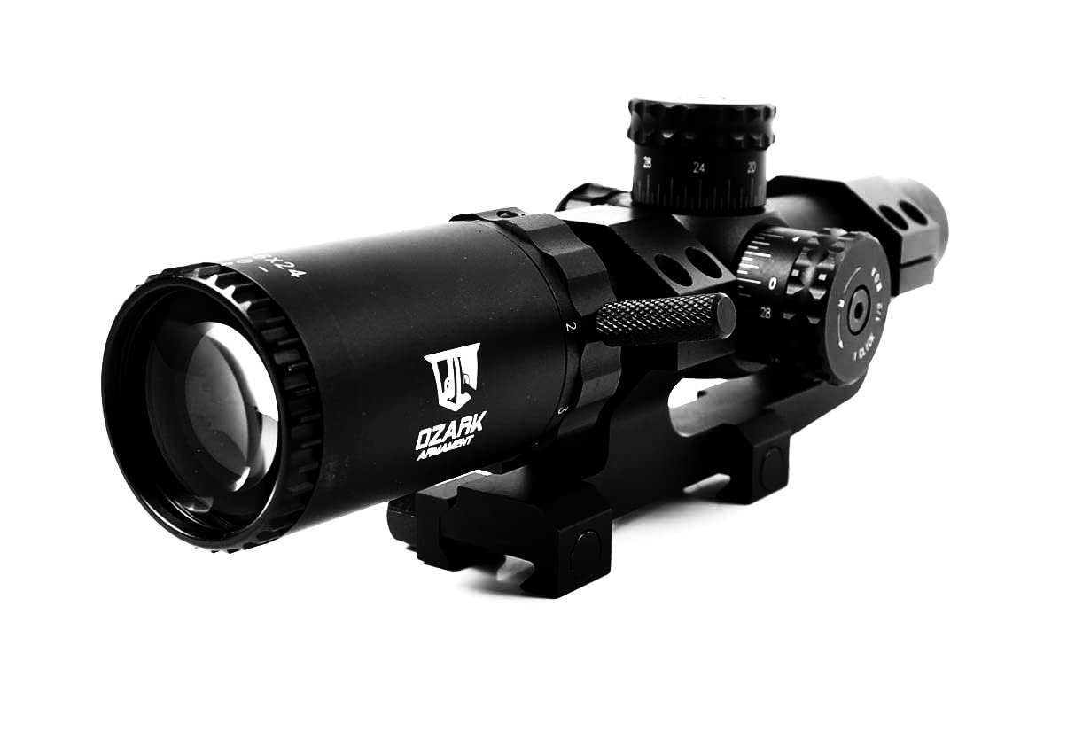 LPVO 1-6X Scope - Military-Grade Optics with Illuminated Mil Dot Reticle and Cantilever Mount - Ideal for Tactical Operations and Versatility Between CQB & Long-Range Shooting