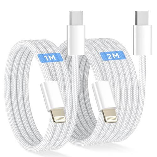 Esiposs USB C auf Lightning Kabel für iPhone (2 Stück, 1M+2M) – Ansicht 1