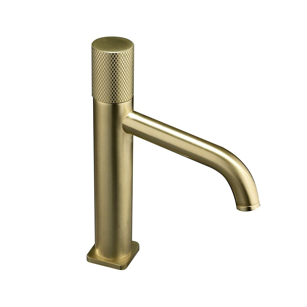 JinYuZe Bathroom Faucet for Sink 1 Hole Brushed Gold Bathroom Sink Faucet Single Handle Rv Lavatory Vessel Faucet Basin Mixer Tap