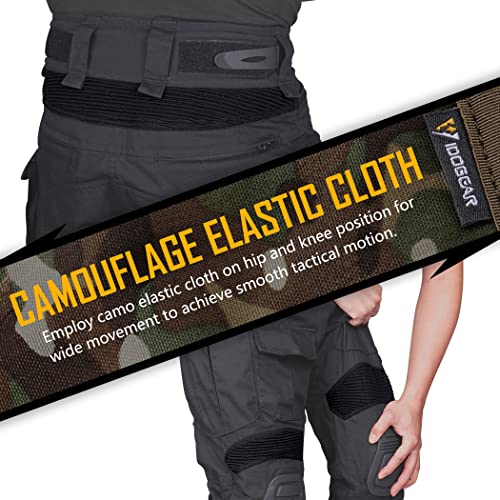 image for IDOGEAR Men's G3 Combat Pants with Knee Pads Multi Camouflage Trousers