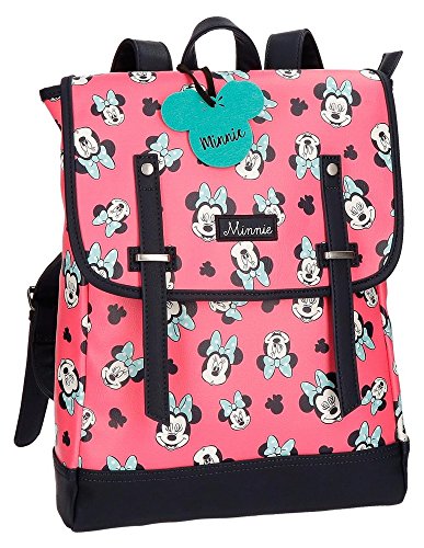 Disney Minnie Wink Zaino Porta Pc Rosa 29x38x9 cms Pelle sintetica...
