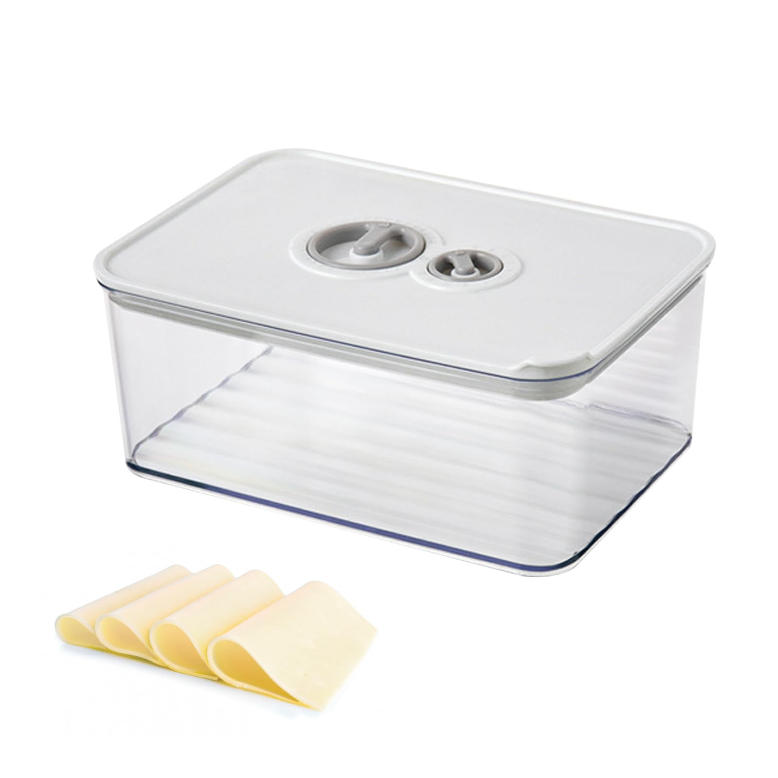 Gzsekken Cheese Storage for Fridge, Clear Cheese Box with Airtight Lid and Time Recording, 1.65L Plastic Fridge Storage Containers for Fresh Dairy, Chunks & Slices, Fresh Food Keeper, BPA-Free