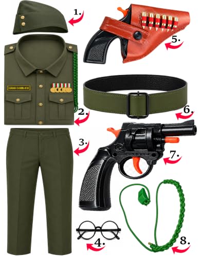 Image of SCRIPTURE Fancy Dress Patriotic Army Police BSF Netaji costumes for Kids Fancy Dress Costume Accessory for Republic Day Independence Day School Events