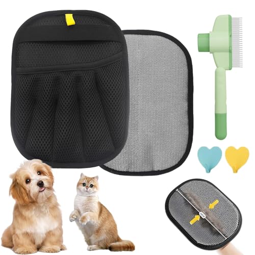 Image of Pet Hair Remover, Electrostatic Pet Hair Removal Gloves, Reusable Cat & Dog Hair Removal Tool, 2025 Upgraded Pet Grooming Gloves for Couch, Furniture, Carpet (1 Pack)
