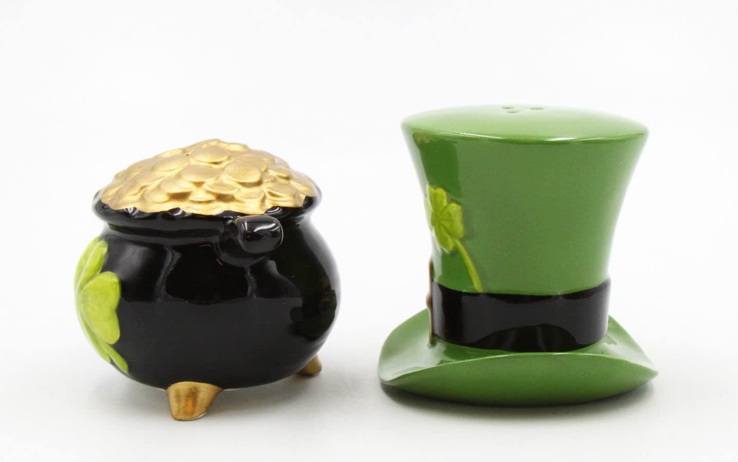 Cosmos Gifts 21024 Leprechaun Hat & Pot of Gold Salt and Pepper Shaker