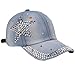 Rhinestone Denim Baseball Cap for Women Fashion Sun Hat Metal Buckle Adjustable Bling Diamond Traveling Hat (US, Alpha, One Size, Bluestar)