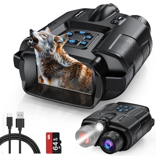 Haokoo 4K Nachtsichtgerät Profi - 600m Nachtsicht, 8-Fach Zoom, 3-Stufen Infrarot, 5000mAkku, IP65 wasserdicht, 3\" Display, Aufnahmefunktion für Jagd, Camping, Wildbeobachtung, 64GB TF Karte, Schwarz Haokoo 4K Nachtsichtgerät Profi - 600m Nachtsicht, 8-Fach Zoom, 3-Stufen Infrarot, 5000mAkku, IP65 wasserdicht, 3\" Display, Aufnahmefunktion für Jagd, Camping, Wildbeobachtung, 64GB TF Karte, Schwarz