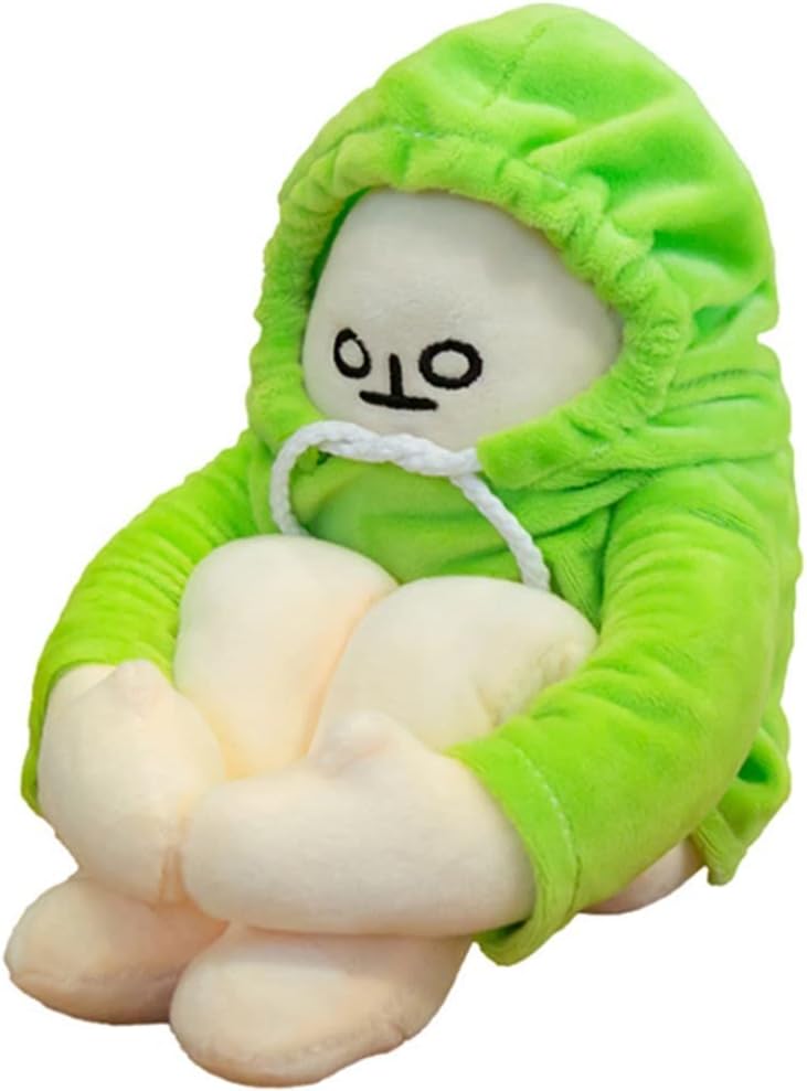 green Banana Doll, 16Inch Plush Banana Toy Manwith Magnet Funny Changeable Plush Pillow, Funny Man Doll Decompression Toy Birthday Gift