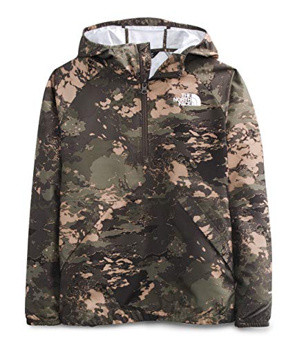 Image of THE NORTH FACE Packable Wind Jacket - Kids' New Taupe Green Tonal Cloud Camo Print, M