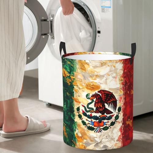 Panier à linge imprimé drapeau mexicain pour couverture - 8