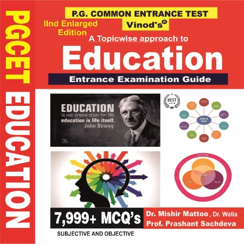 PGCET Education Entrance Test (7,999+ MCQ's) SUBJECTIVE AND OBJECTIVE Book - Vinod Publications
