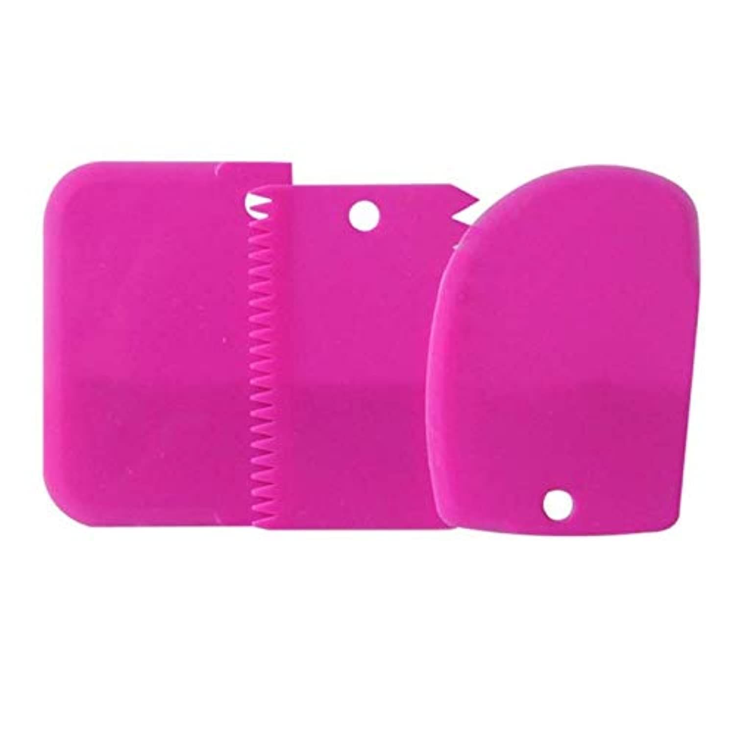 3Pcs/set Plastic Dough Knife Icing Fondant Scraper Jagged Edge Plain Smooth Cake Paddle Cake Spatulas Baking Pastry Tools