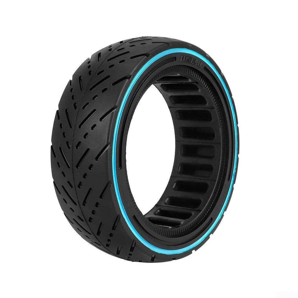Pneu Solide pour Trottinette électrique, 8,5 Pouces, antidéflagrant, en Caoutchouc, sans Chambre à air, pour Roue Avant/ère (Rouge) (Noir, 1 unité, Paquet de 1)