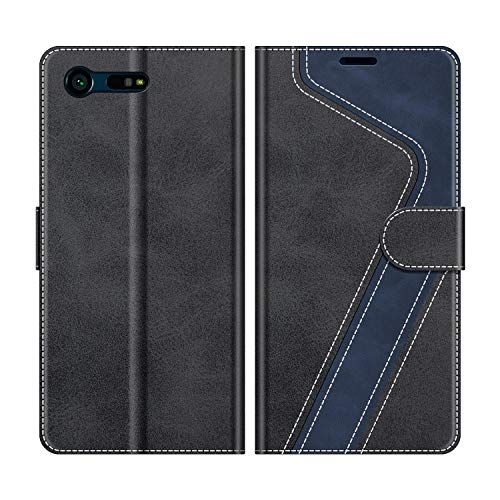 MOBESV Funda para Sony Xperia X Compact, Funda Libro Magnético Carcasa para Sony Xperia X Compact Funda con Tapa, Negro