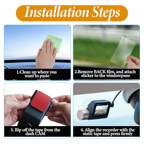 Aeaocvo 6 Stück Durchsichtige Antistatische Folien, Steinschlag Aufkleber, Autokamera Zubehör Statische Sticker, Elektrostatischer Aufkleber Auto für Windschutzscheiben