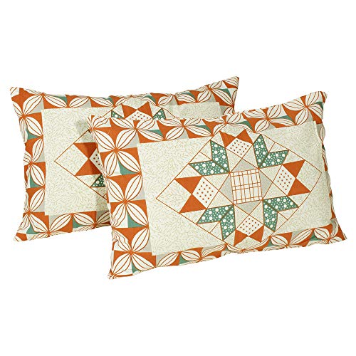 Image of Story@Home Pandora Collection 152 TC 100% Cotton Bedsheet for Double Bed with 2 Pillow Covers (90 X 108 Inch, Off White & Orange)