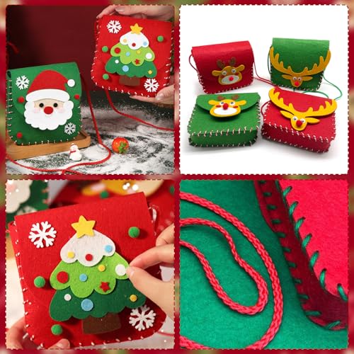 DOWNDRIFT 6 Stück Nähset Kinder Nähspass Nähen Nähmaschine Umhängetaschen Aus Filz Handgefertigte Taschen Kindernähmaschine DIY Nähset Kinder Nähspaß für DIY Geschenk