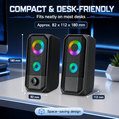 Altavoces para PC estéreo compactos que solucionan la falta de espacio 3