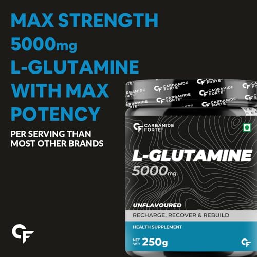 Image of Carbamide Forte L Glutamine Powder | Glutamine Supplement for Men | Unflavoured - 250 Grams | Pre Workout Supplement