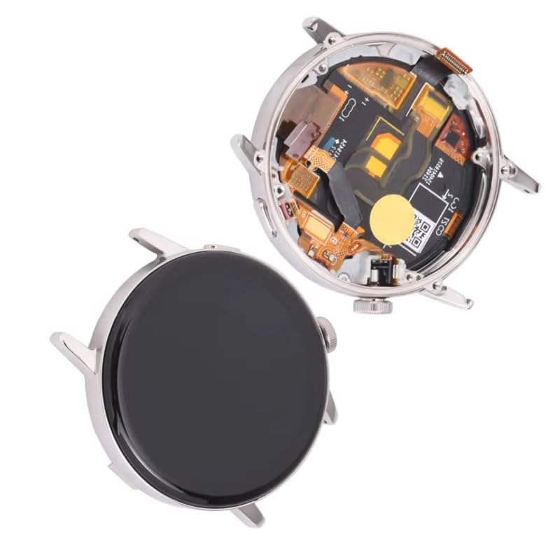 YOOOKOOO - Pantalla LCD y pantalla táctil para Huawei Watch GT3 de 42 mm con marco, color plateado