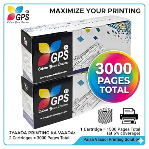 Image of GPS Colour Your Dreams 166A W1166A Black Toner Cartridge (Pack of 2) - 3000 Pages High Yield Compatible with HP Laser 1008a 1008w, MFP 1188a 1188w 1188nw 1136w 1139w | Extra Dark Prints