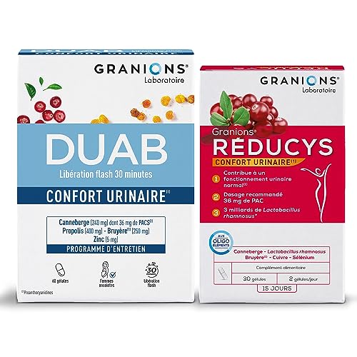 GRANIONS DUAB Formule brevetée canneberge et REDUCYS action ciblée contre l'inconfort urinaire