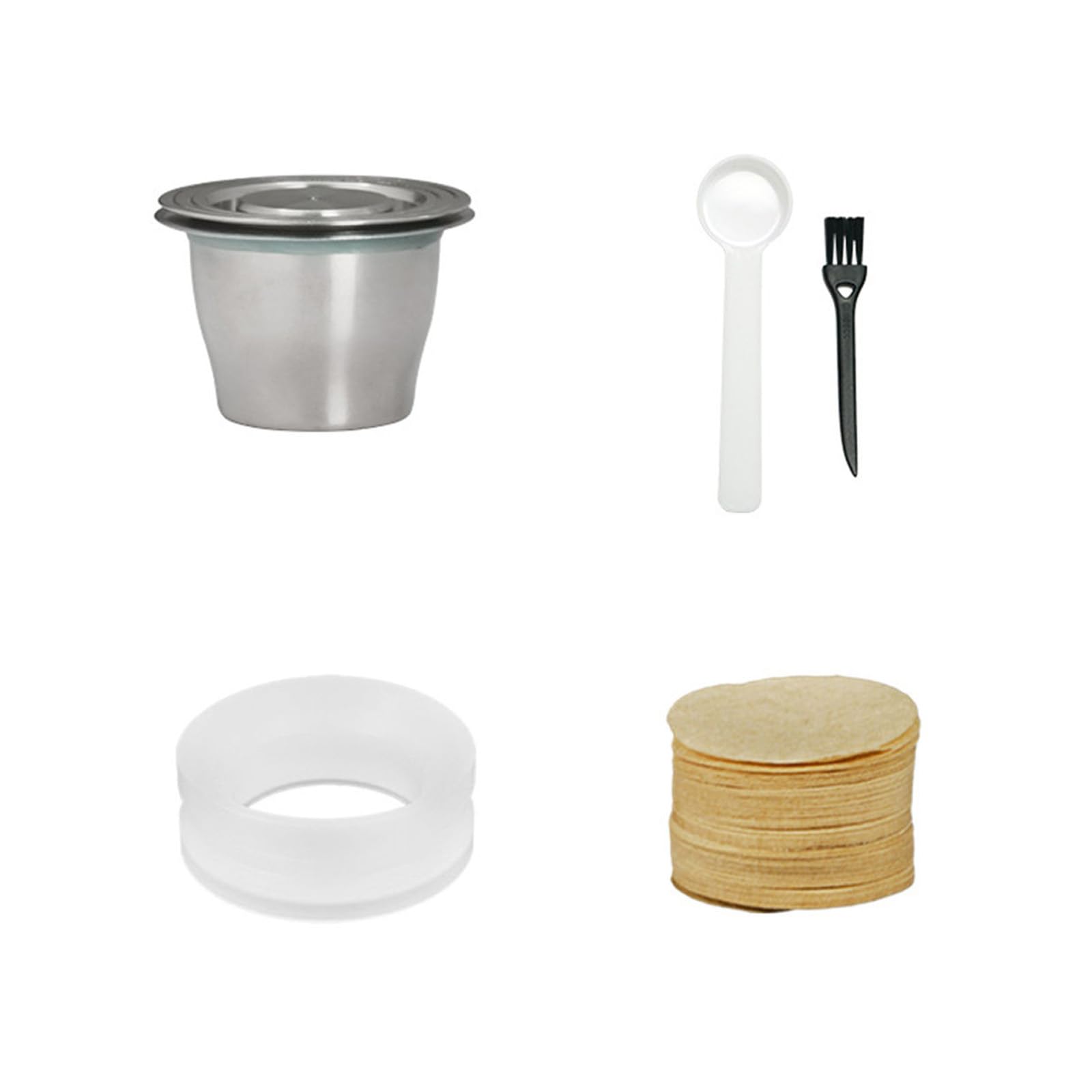 Tsophreniq Multipurpose Coffee Dosing Funnel Set with Steel/for Optimal Brewing Powder Rings